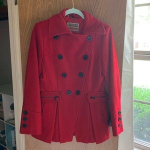 Guess Los Angeles 1981 Red Peacoat